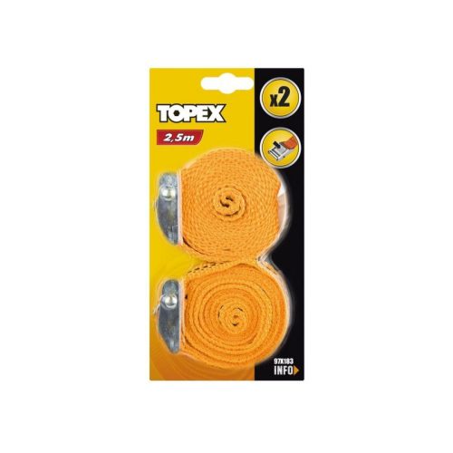 Topex rakomány rögzítő 25 mm x 2,5 m 2 db/szett